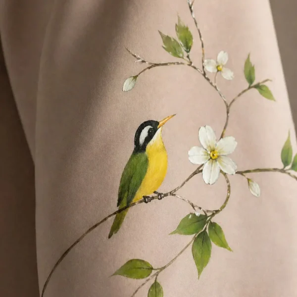 hand painted abaya art floral bird design luxury abaya