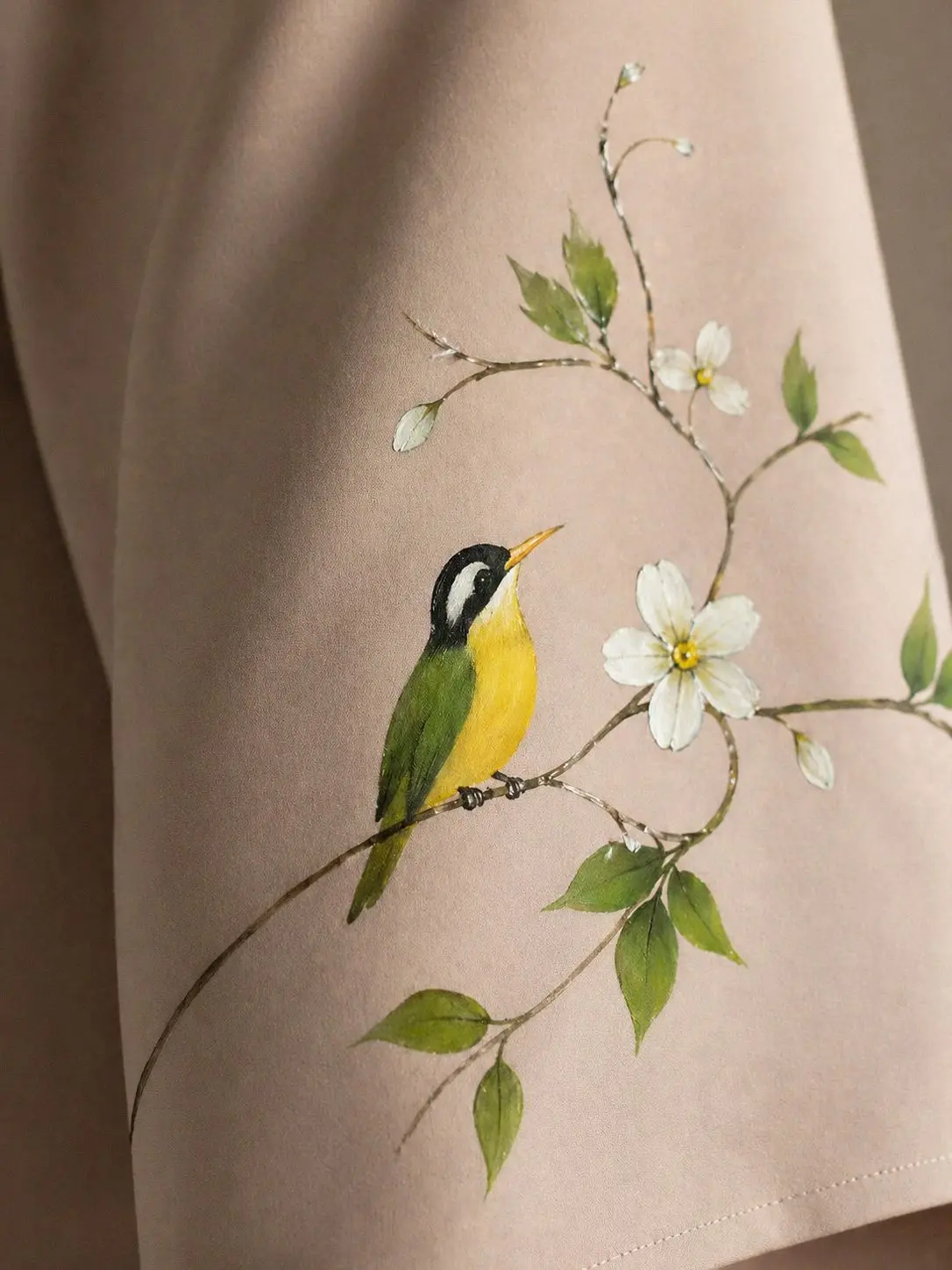 hand painted abaya art floral bird design luxury abaya