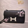 Luxury floral evening bag with elegant handcrafted leather design