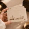 Luxury artistic passport cover with elegant handmade leather design