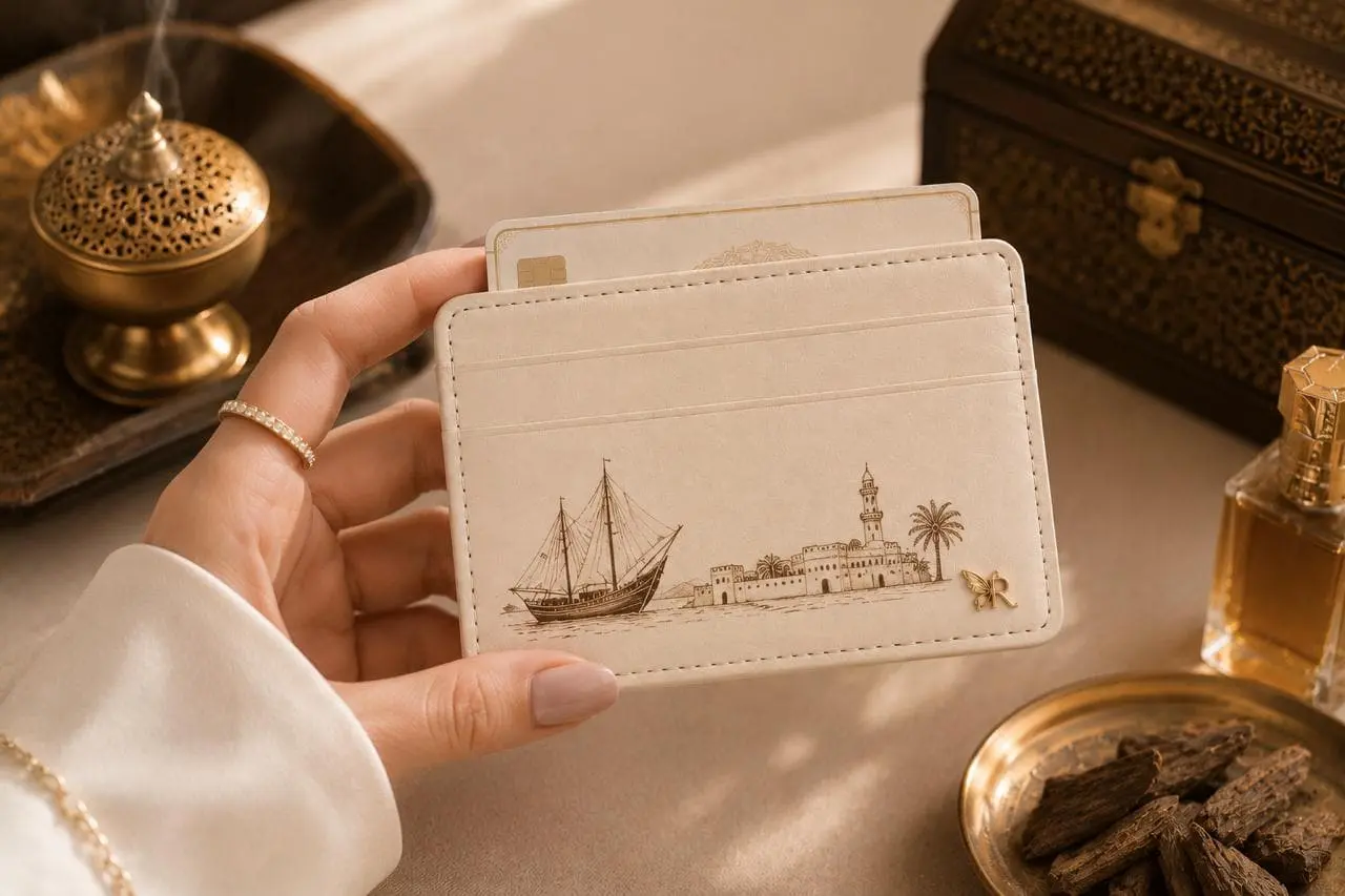 Luxury artistic passport cover with elegant handmade leather design