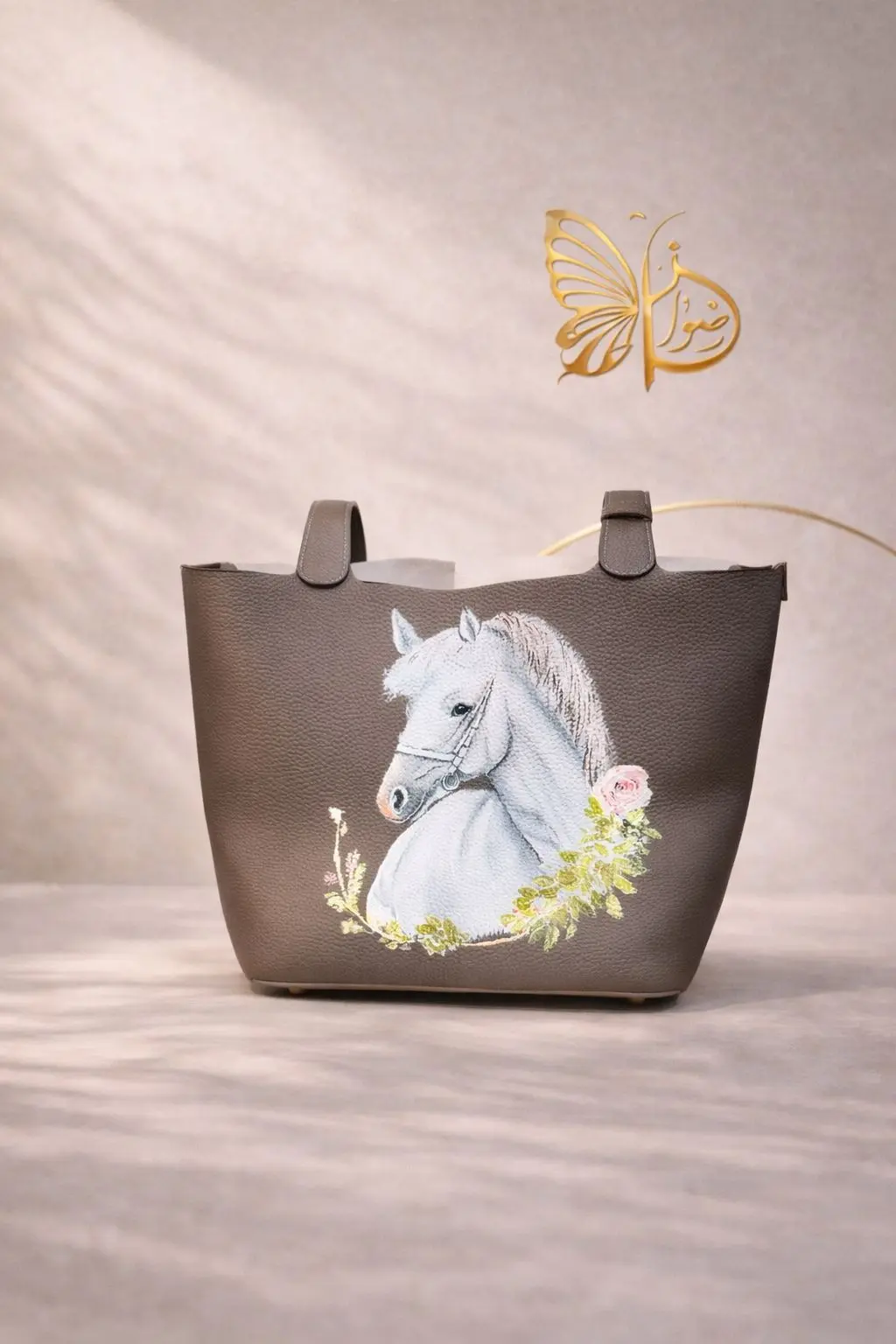 Luxury unicorn tote bag with elegant fantasy-inspired artwork