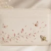Luxury hand painted card holder with delicate floral artwork