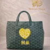 Luxury monogram tote bag with elegant designer-inspired detailing