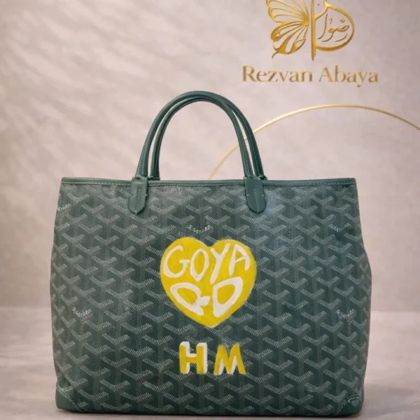 Luxury monogram tote bag with elegant designer-inspired detailing