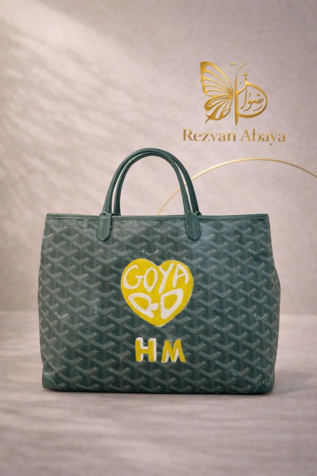 Luxury monogram tote bag with elegant designer-inspired detailing