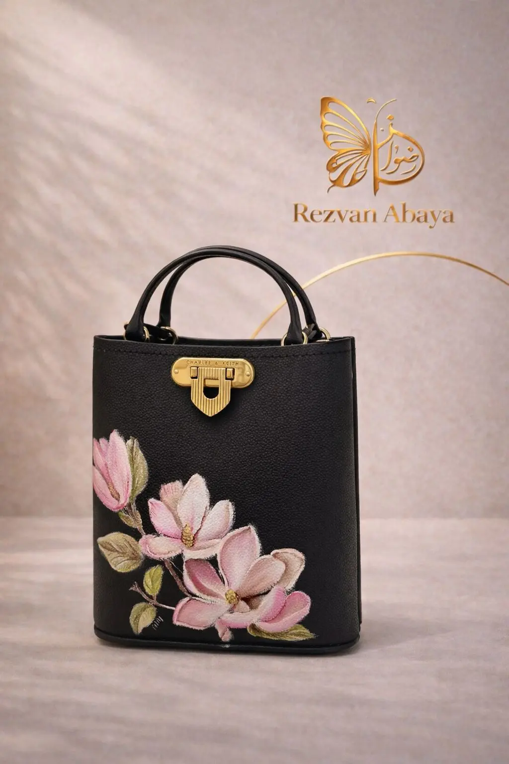 Luxury lotus handbag with elegant handcrafted floral details