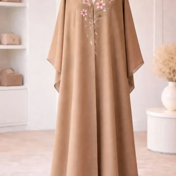 Luxury kaftan abaya with elegant handcrafted details