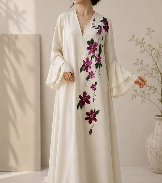 Velvet Bloom Abaya