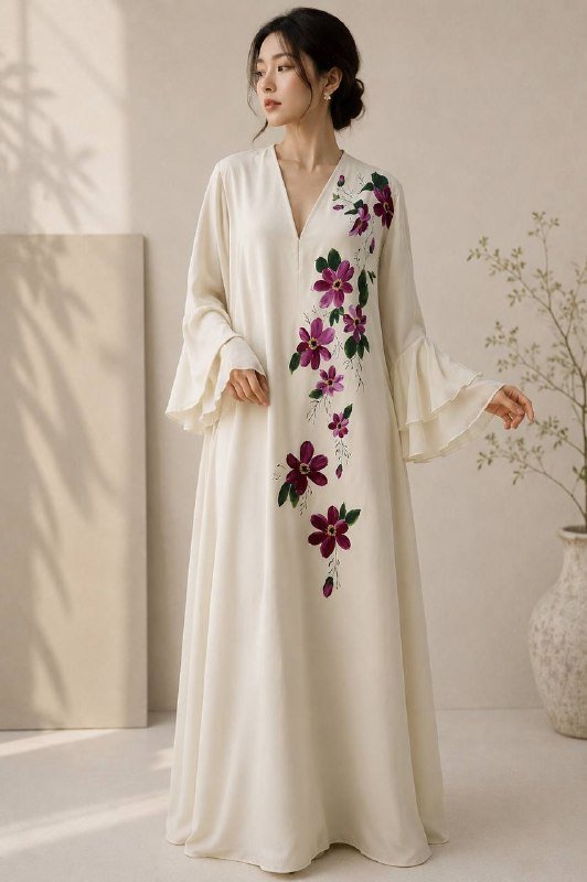 Velvet Bloom Abaya