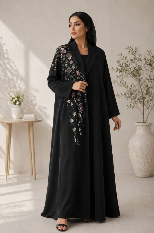 Midnight Blossom Abaya - Image 3