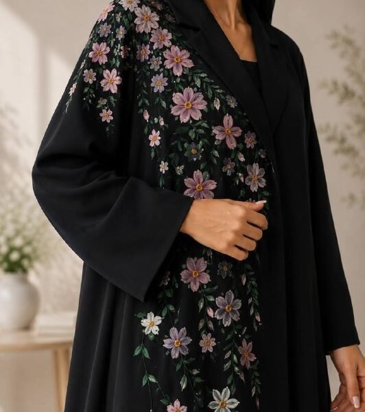 Midnight Blossom Abaya