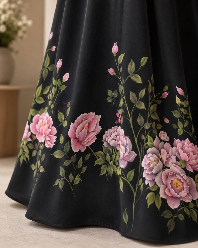 Midnight Peony Abaya - Image 2