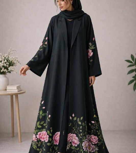 Midnight Peony Abaya