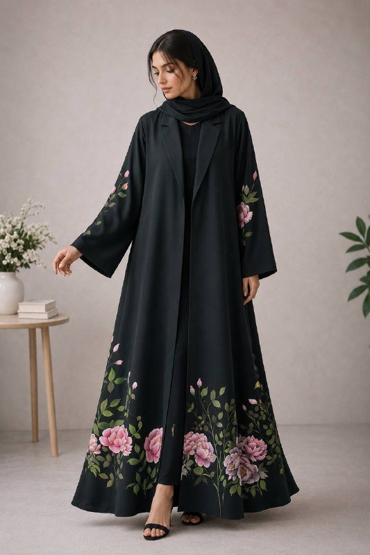 Midnight Peony Abaya