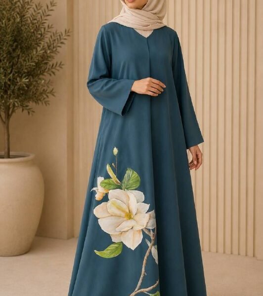Azure Magnolia Abaya