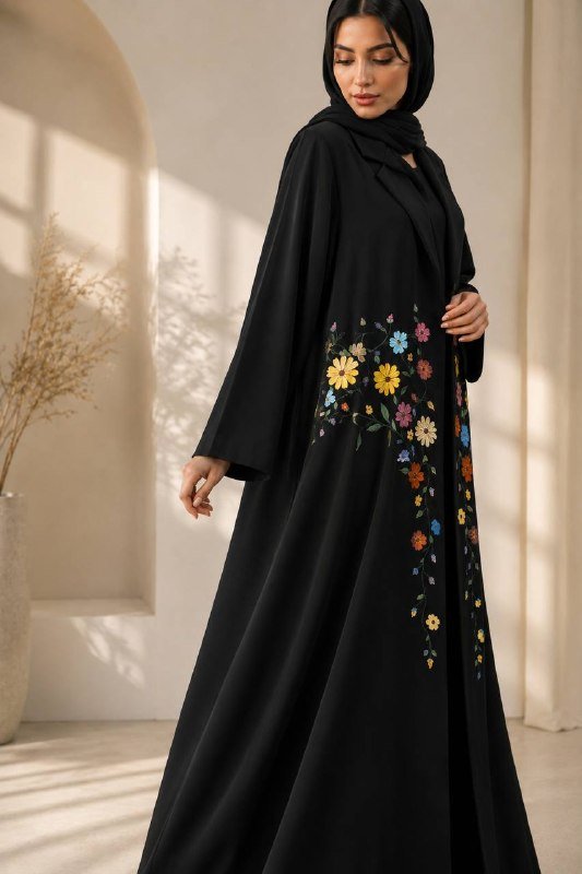 Midnight Blossom Abaya - Image 2