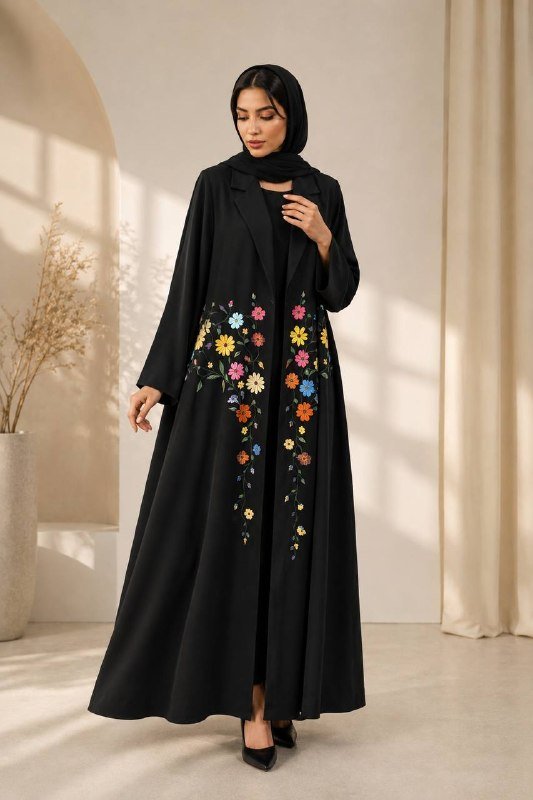 Midnight Blossom Abaya