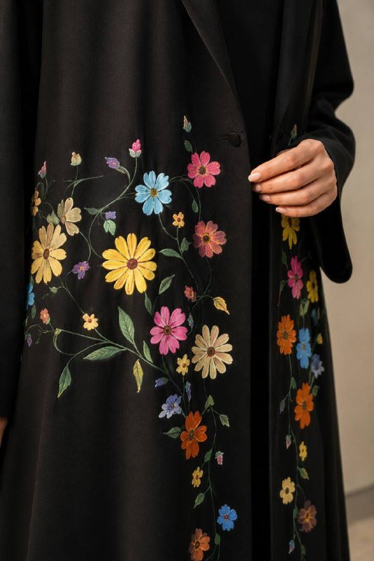 Midnight Blossom Abaya - Image 3