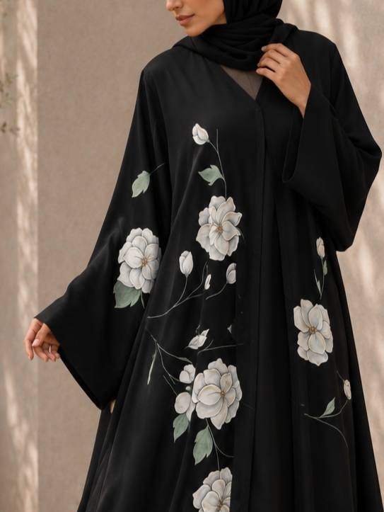 lvory Blossom Abaya - Image 2