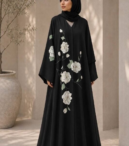 lvory Blossom Abaya