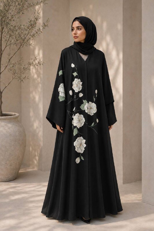 lvory Blossom Abaya