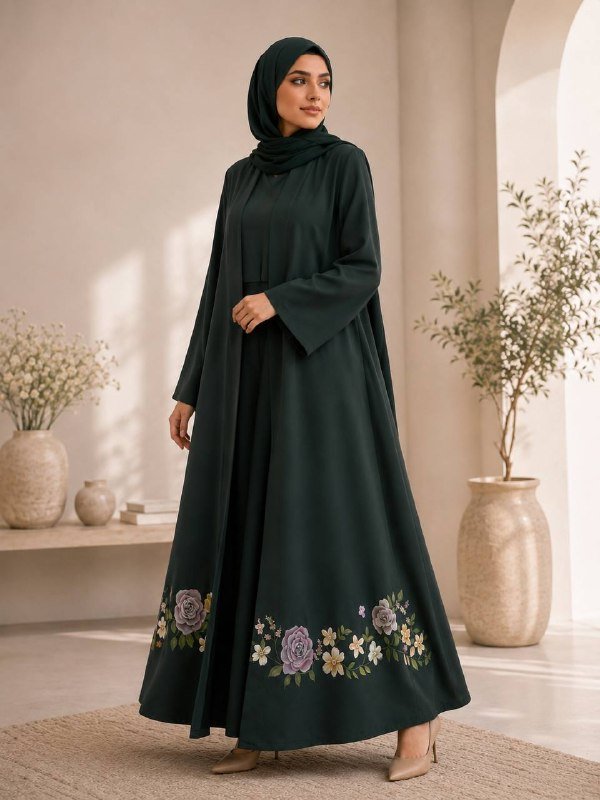 Forest Bloom Abaya