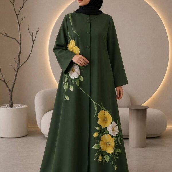 Emerald Blossom Abaya