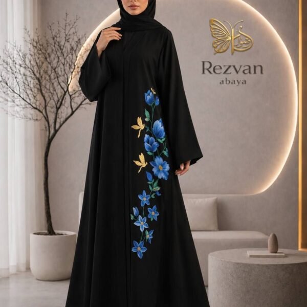 Midnight Bloom Abaya