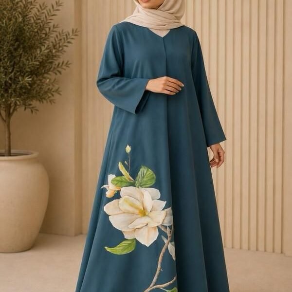 Azure Magnolia Abaya