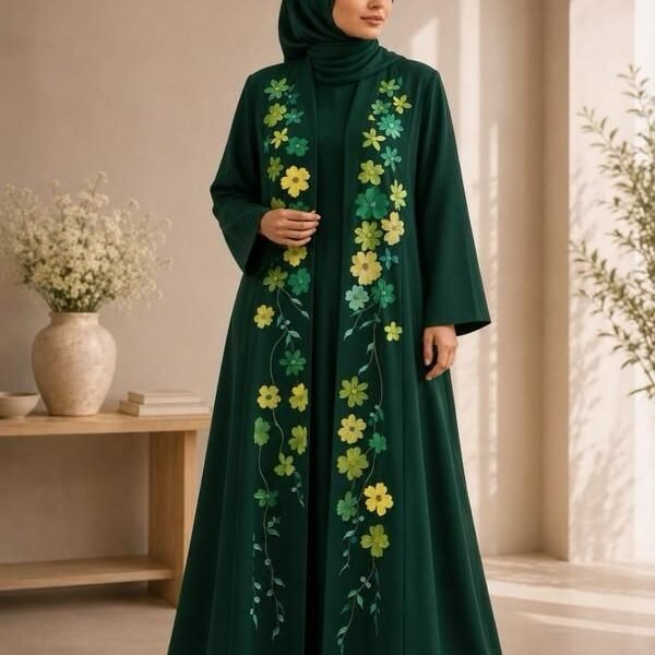 Emerald Blossom Abaya