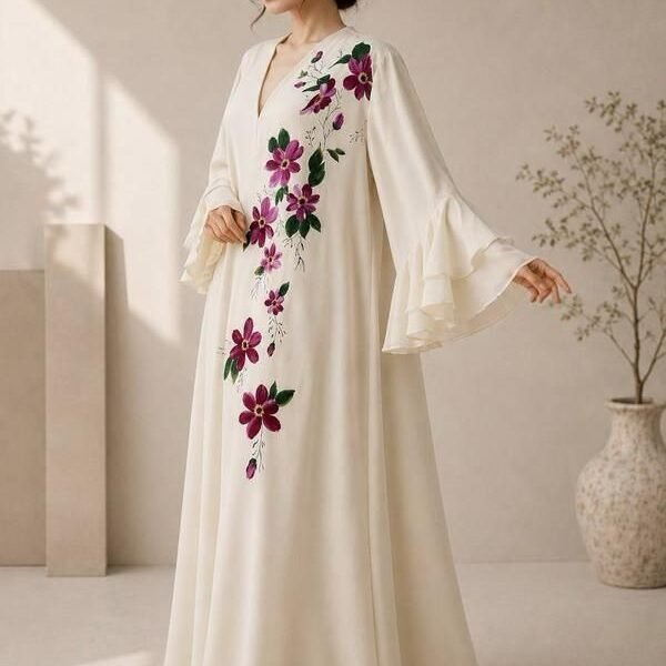 Velvet Bloom Abaya