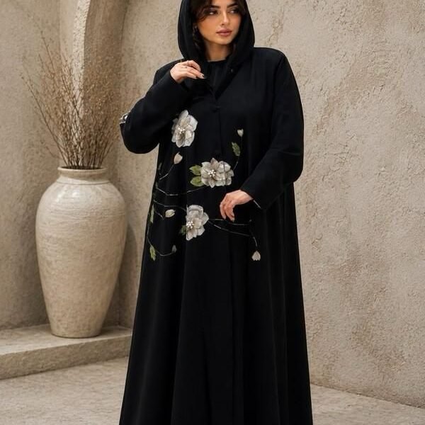 Midnight Bloom Abaya