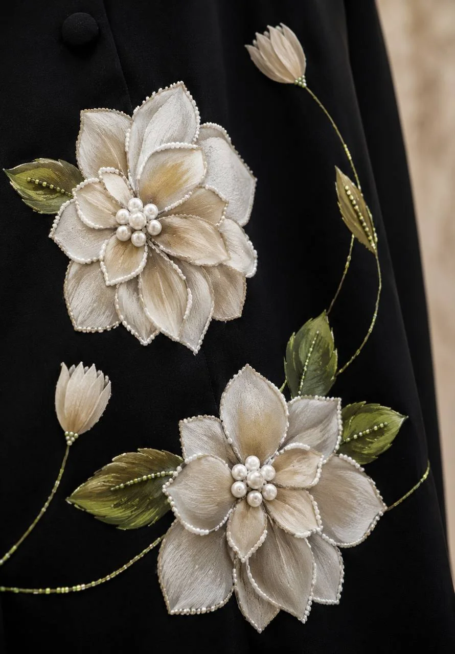 Midnight Bloom Abaya - Image 3