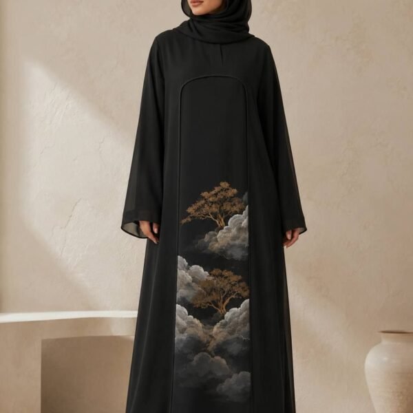 Golden Serenity Abaya
