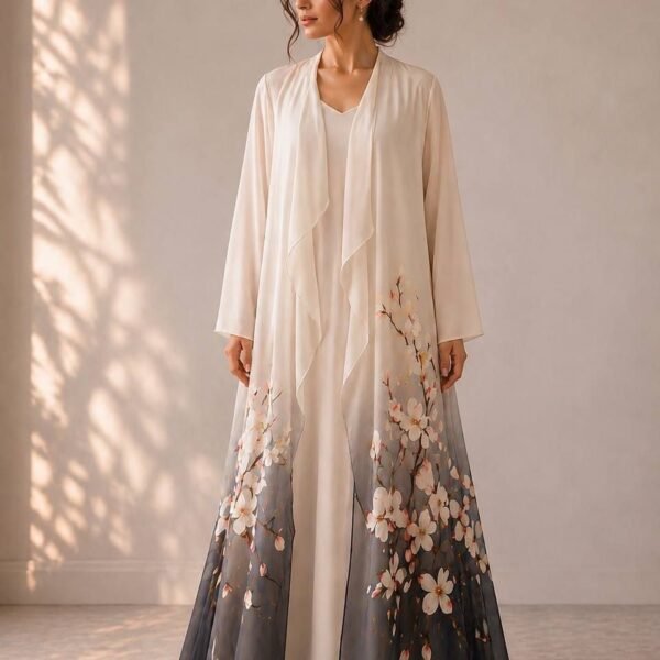 Magnolia Whisper Chiffon Abaya