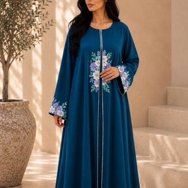 Azure Chiffon Garden Abaya