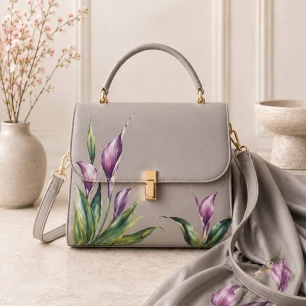 A hand-painted statement bag
